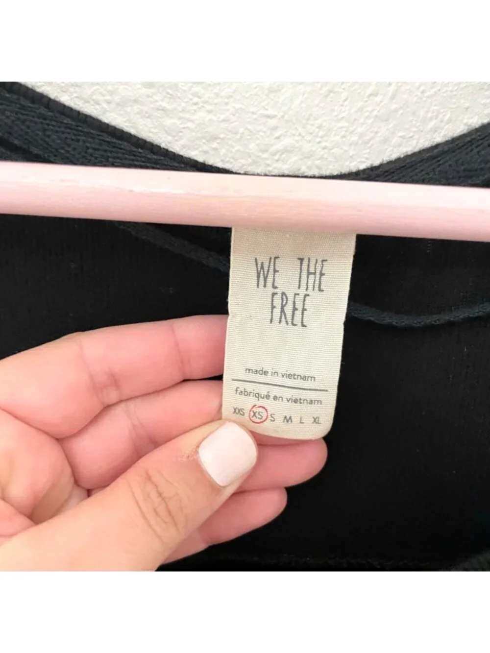 We the Free x Free People Love Valley Top Black Long Sleeve Size XS